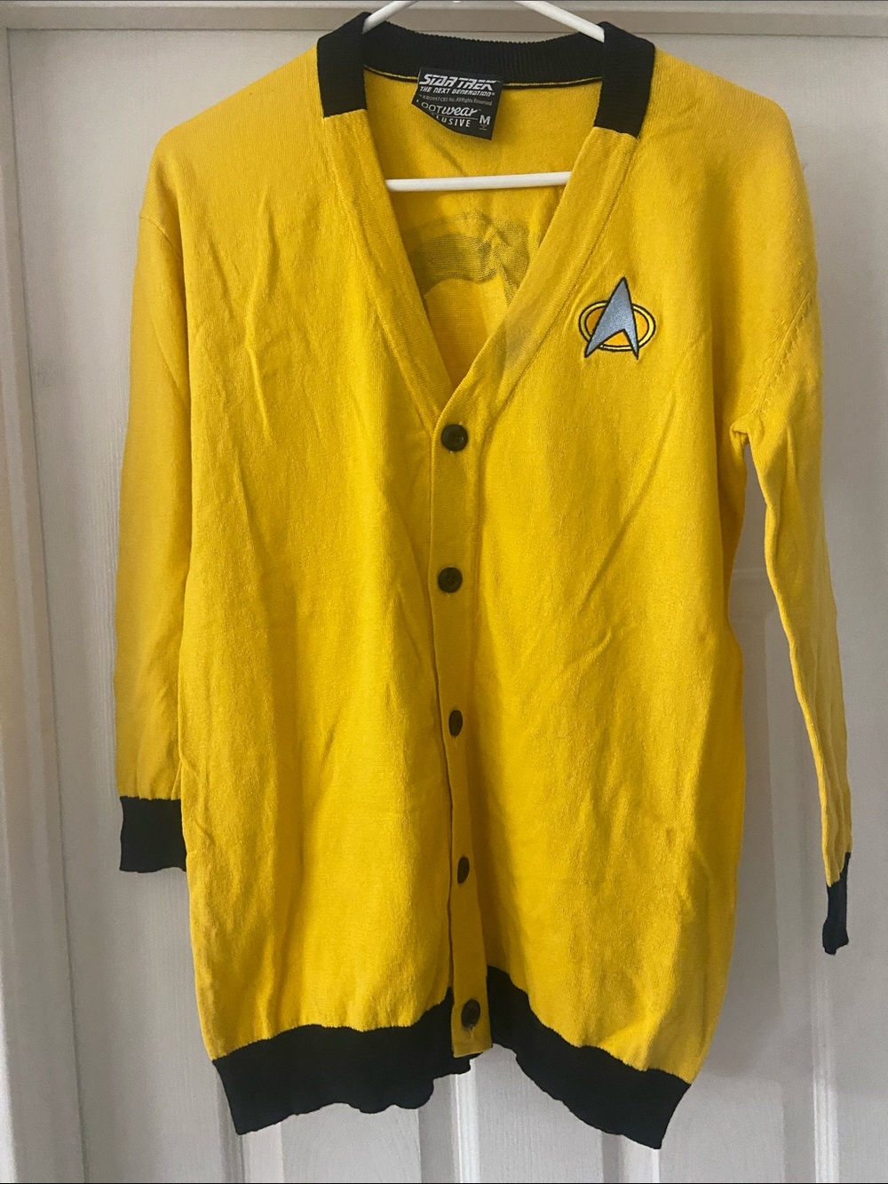 Star Trek Yellow Button-Up Cardigan Sweater